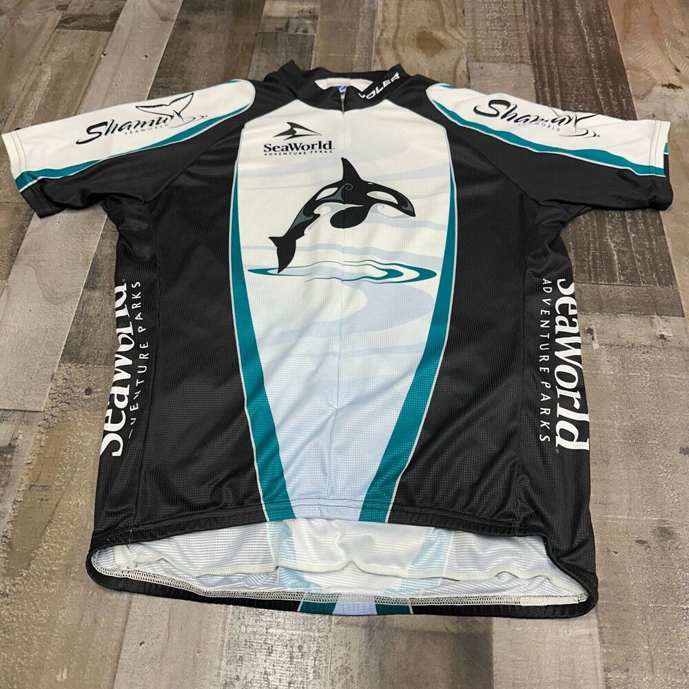 Voler Sea World Shamu MENS SIZE 2XL‎ CYCLIST CYCLING JERSEY